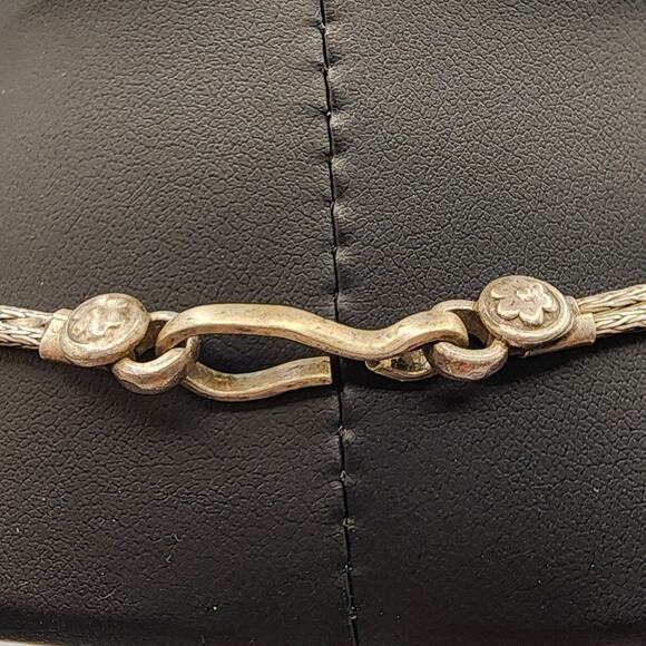 Antique Gilt Brass Leaf Fringe Bib Necklace Austrian Bohemian c1918–1930 S-Hook - Picture 4 of 8